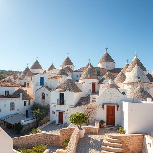 Alberobello, Puglia, con i trulli caratteristici
