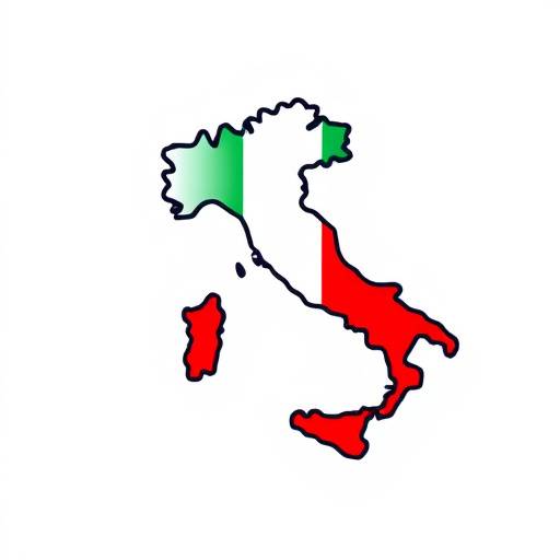Logo di Viaggio Italiano che rappresenta una mappa stilizzata dell'Italia con colori vivaci