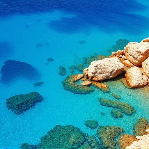 Paesaggio della Sardegna con le acque turchesi della Costa Smeralda