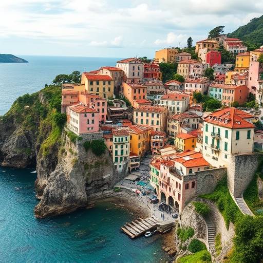 Veduta panoramica delle Cinque Terre, patrimonio dell'UNESCO