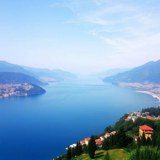 Vista panoramica del Lago di Como, Lombardia